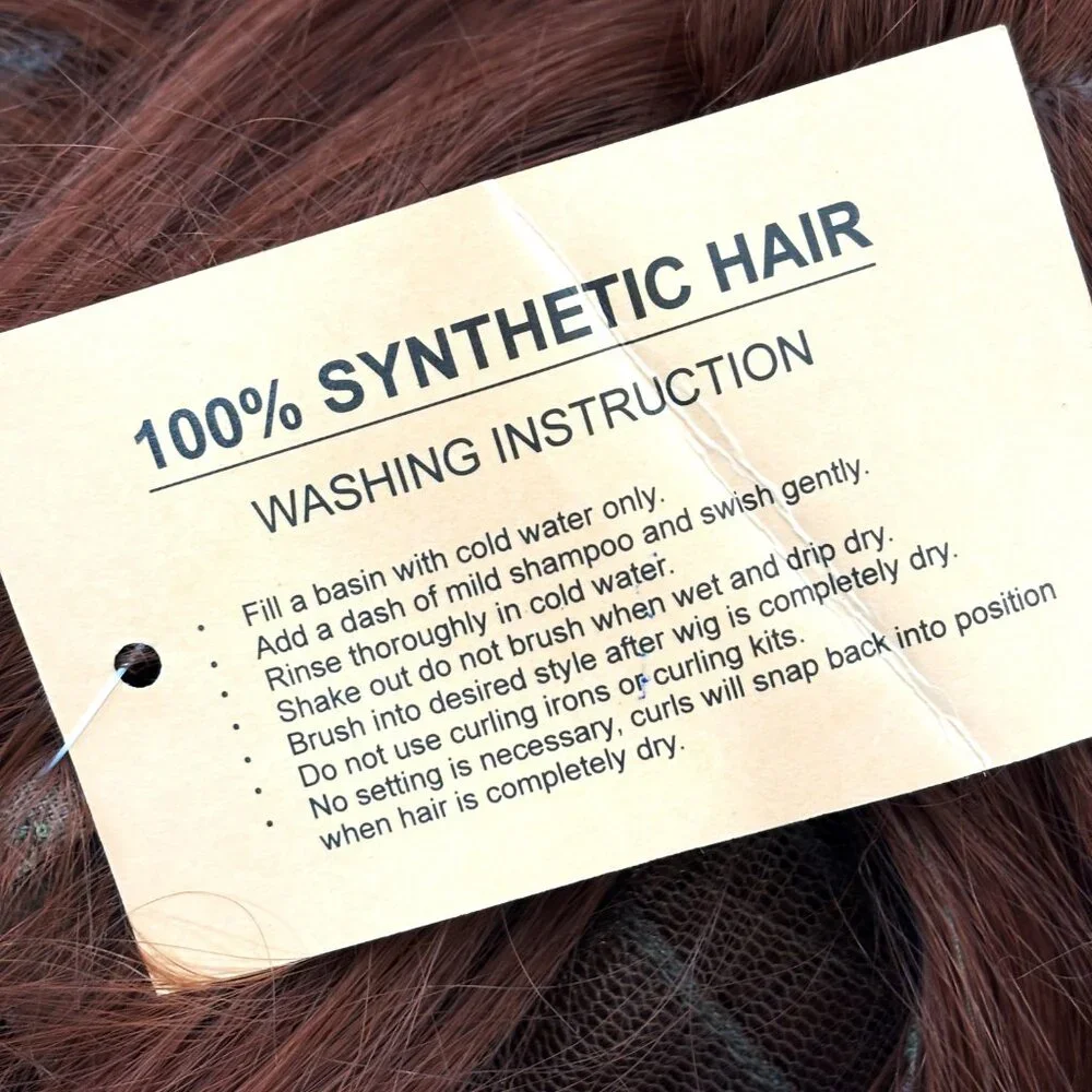 Lady Godiva - Mermaid - Renaissance Long Auburn Red Straight Wig by HMS NOS NWT